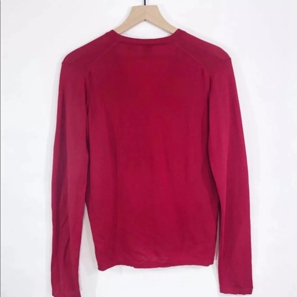 TSE 🔥SALE🔥extra fine wool luxury red sweater cardigan - Picture 2 of 5